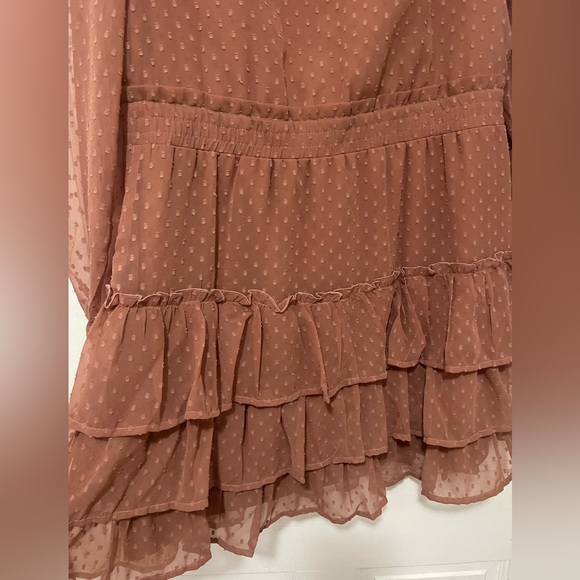 Express Dress Long Sleeve Tiered Ruffle Dress - Picture 3 of 5